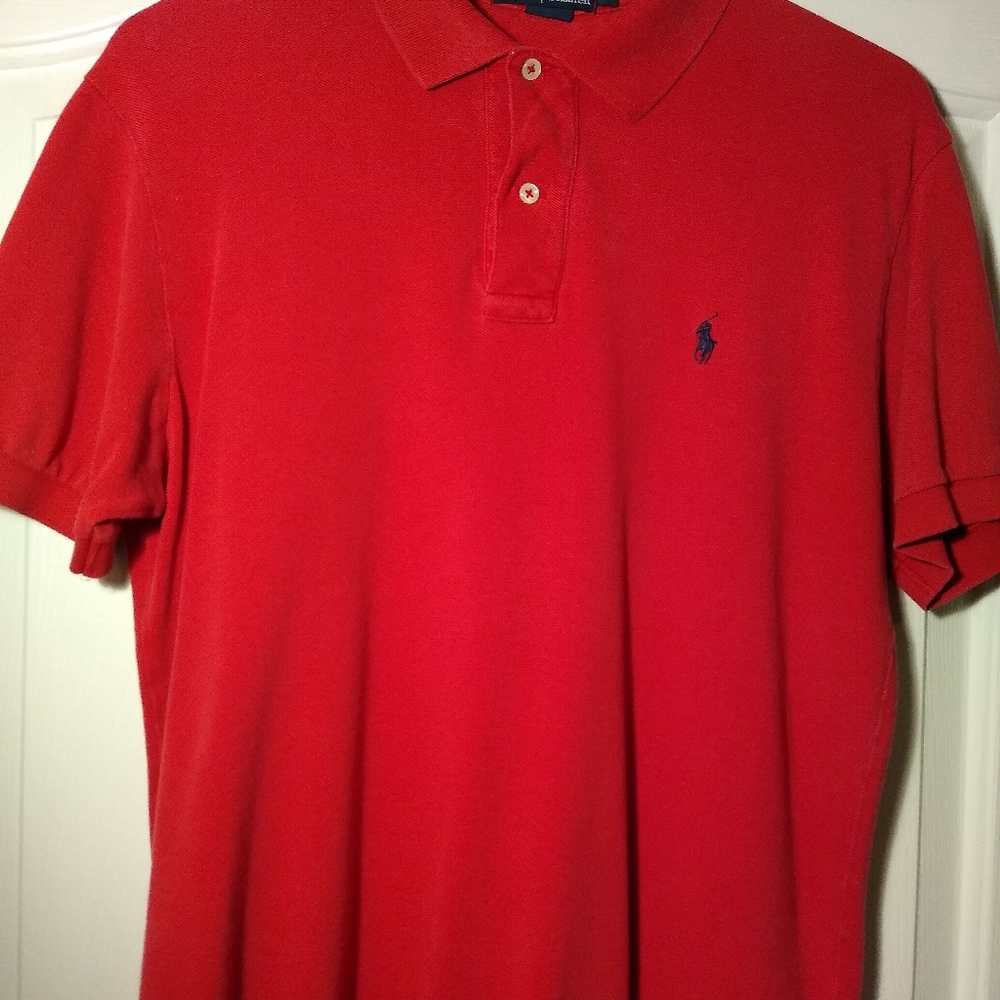 Men's Polo by Ralph Lauren Red Medium